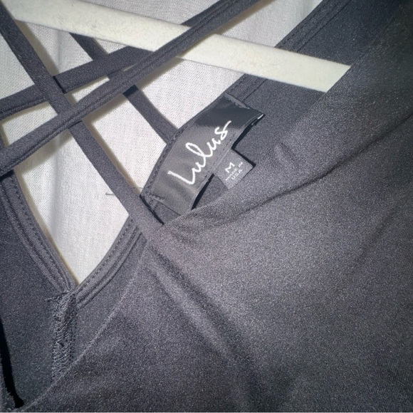 Lulus medium black strappy body suit - Picture 2 of 5